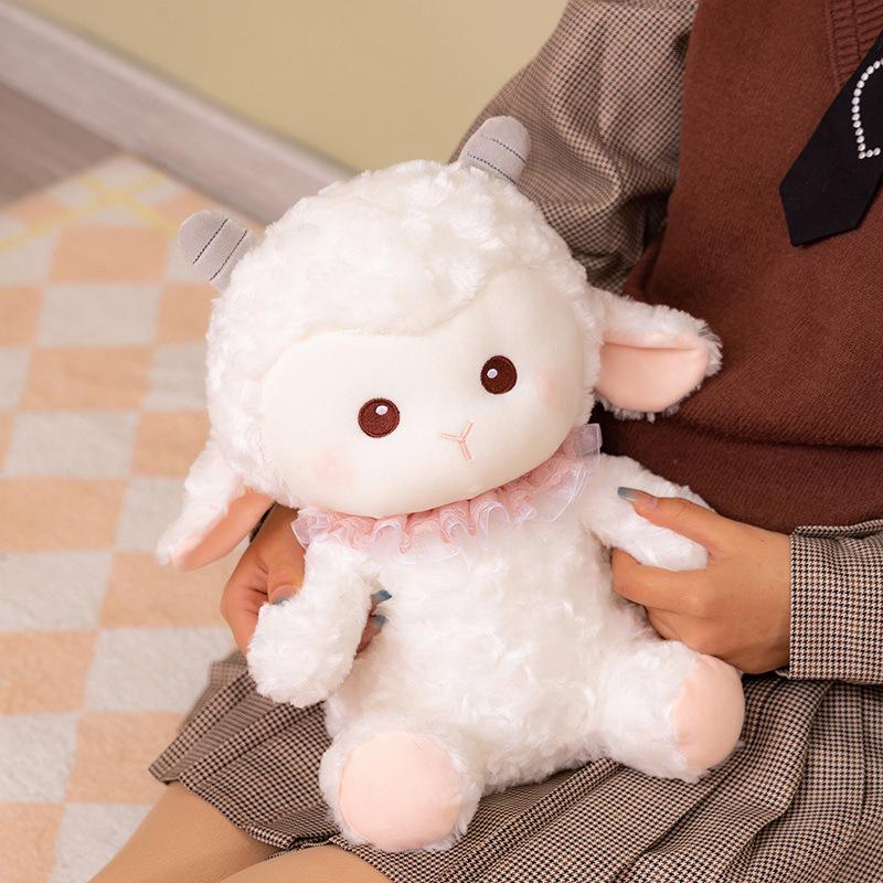 Девочковое сердце розовый ягненок кукла плюшевая игрушка кукла ягненок детская успокаивающая кукла подарок на день рождения