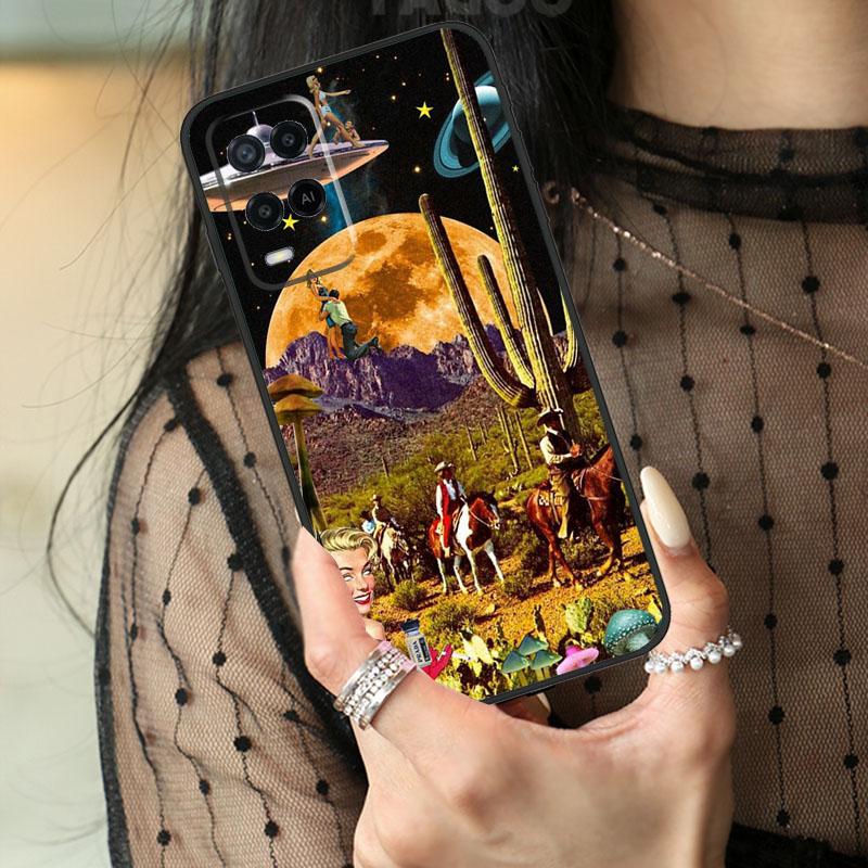 Чехол 'Космическая ковбойка' для Oppo A80 A60 A40 A17 A57 A77 A74 A54 A94 A78 A98 A18 A38 A58 A96 A76 A16 A15 A5 Pro