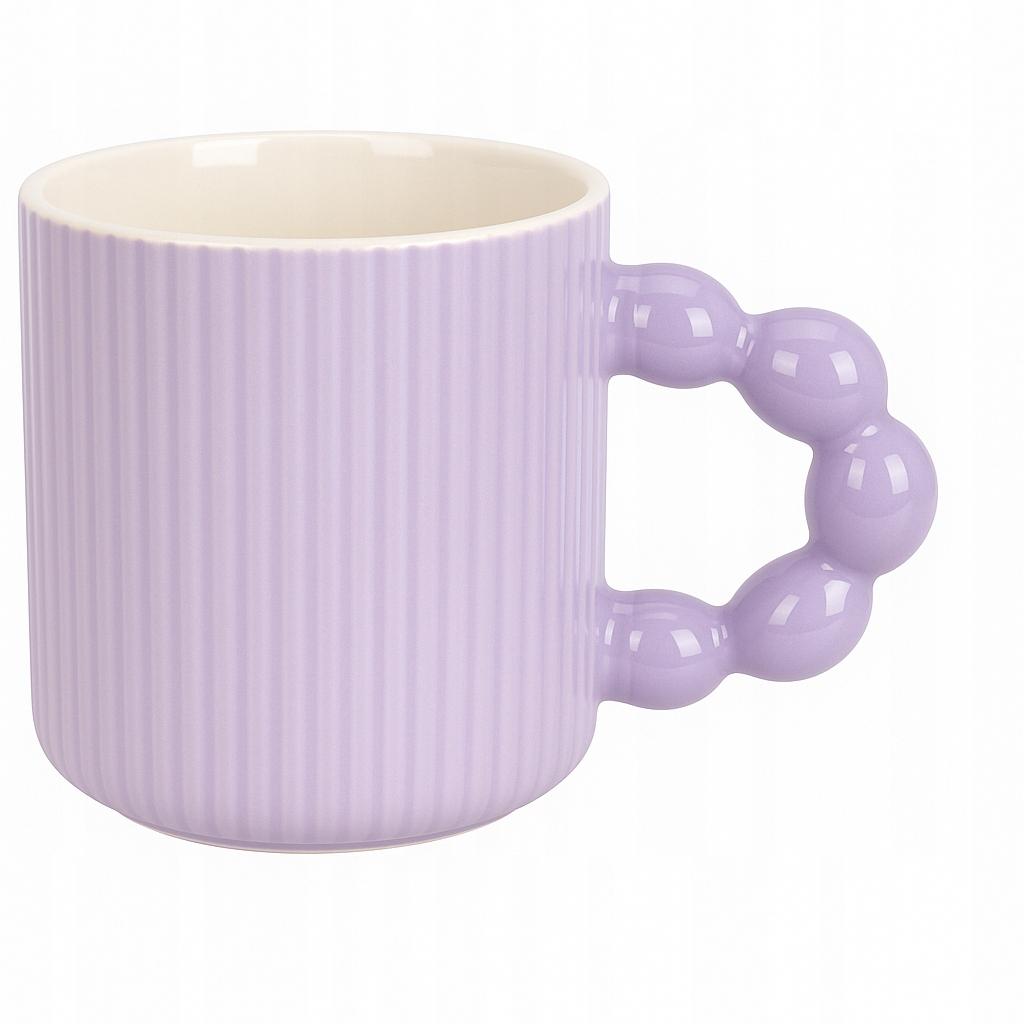 Kubek porcelanowy pastelowy z uchem 340ml 1szt