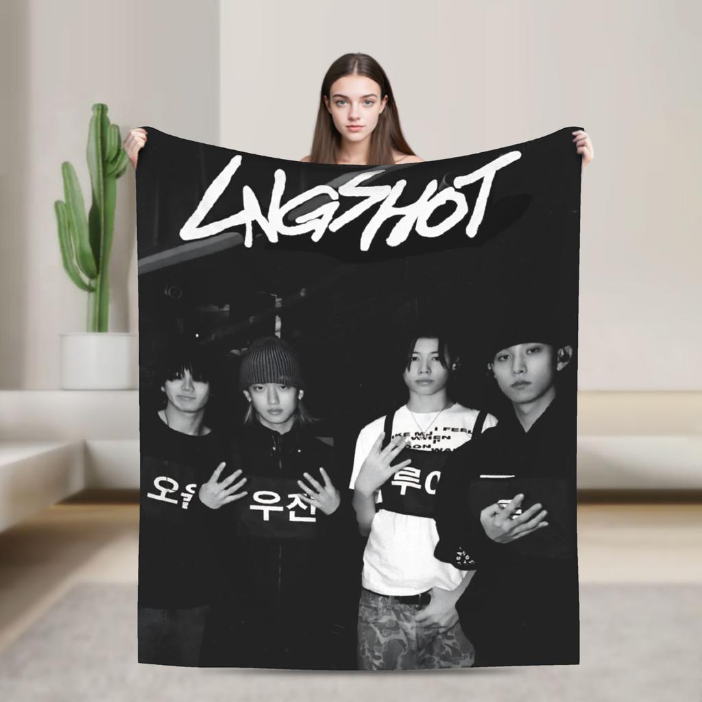 Kpop Group Lngshot  Printed Blanket For Men Women Ultra Soft  Throw Blankets for Bed 50x60 Inches Multi-size