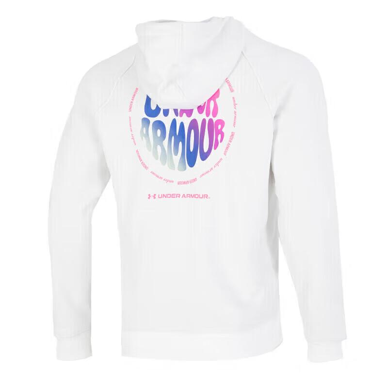 Under Armour Повышенные толстовки мужские белые с капюшоном умеренные обычные 1373844-112