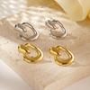 Ретро глянцевый нишевый дизайн простые нерегулярные геометрические формы персонализированные женские серьги