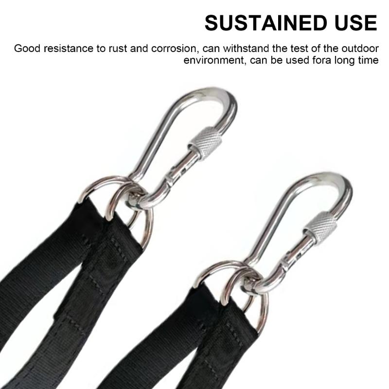 Ремень для качелей с карабинами с предохранительной защелкой для качелей, простая установка