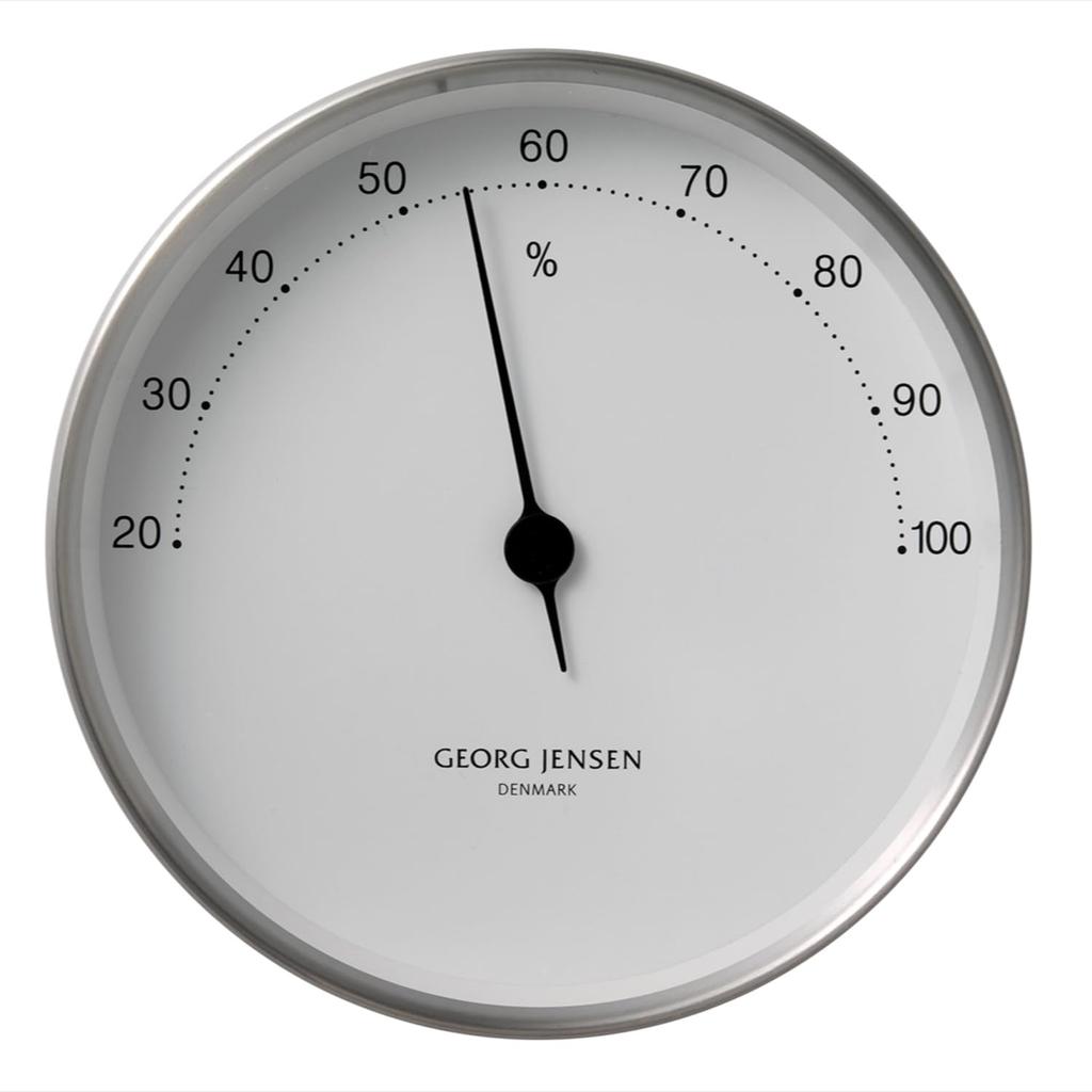Часы Georg Jensen с белым циферблатом, диаметром примерно 10 см, серебристые KOPPEL, 3587590