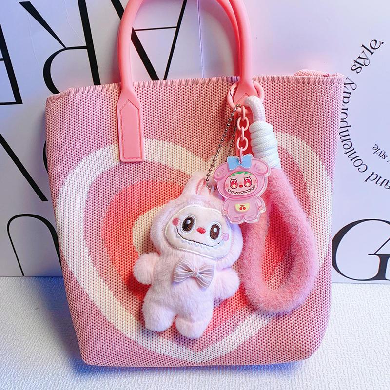 Cartoon Cute Labubu Keychain Pendant Funny Car Keychain Exquisite Creative Backpack Decoration Accessories Gifts