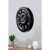 Черные металлические настенные часы с надписью Аллаха, 36 см
