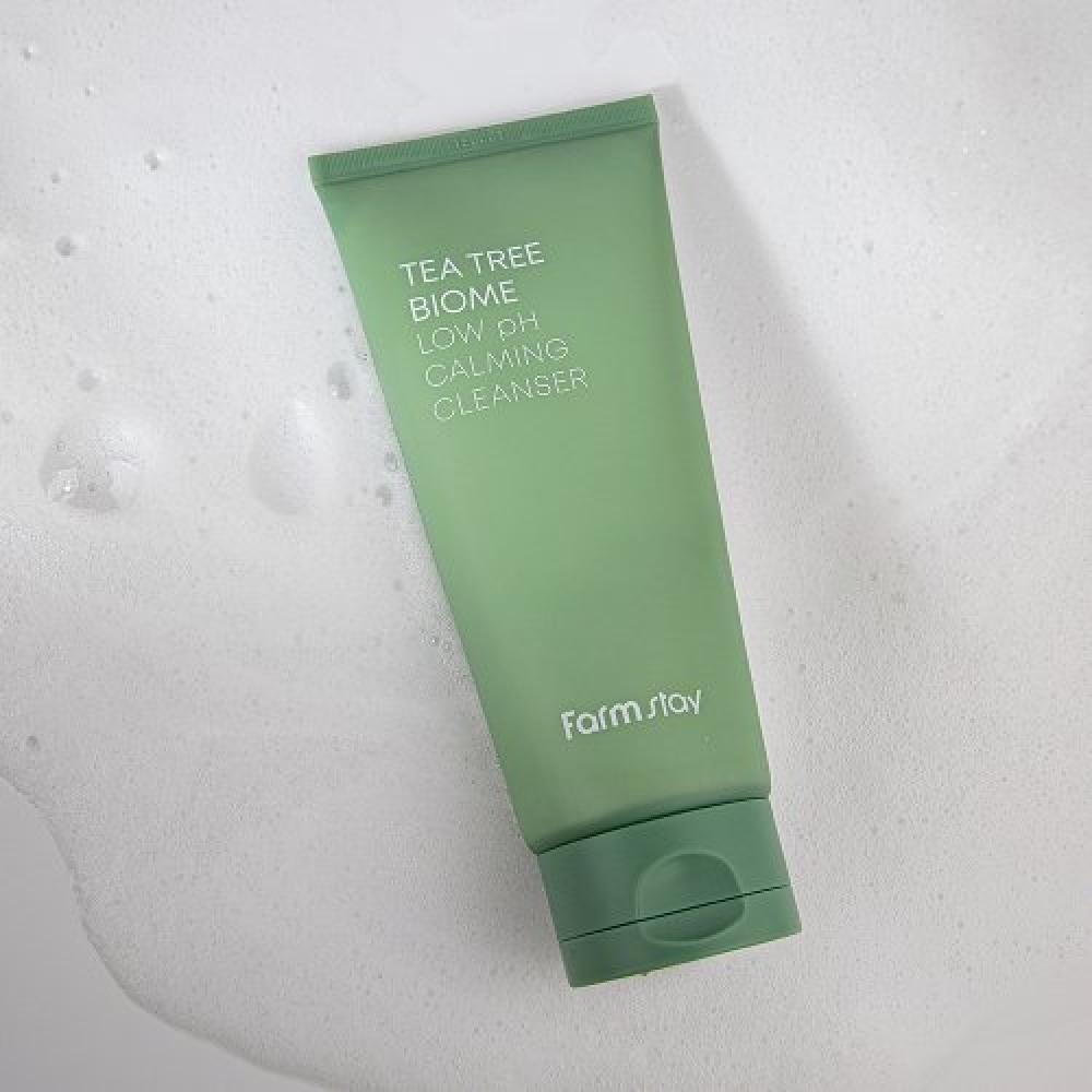 Farmstay Tea Tree Biome Успокаивающее очищающее средство с низким pH 180 мл