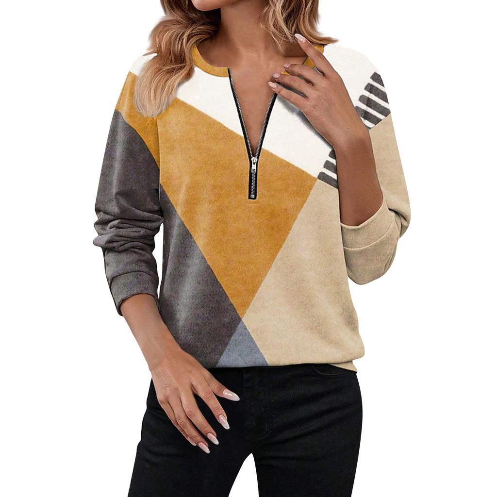 Женские топы и зимняя толстовка свободного кроя с длинным рукавом и V-образным вырезом в тон