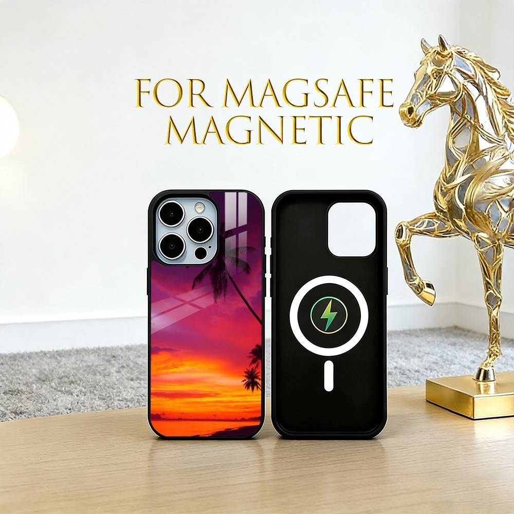 Seaside Sunset Phone Case For iPhone17,16,15,14,13,12,11 Plus,Pro Magnetic For Magsafe Wireless Charging