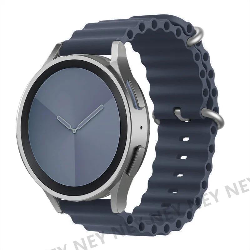 Ocean Silicone Bands For Samsung Galaxy Watch 7/6-4 classic/5-Pro/active 2 22mm 20MM Bracelet Amazfit Huawei GT 4-3 Watch Strap
