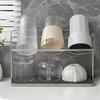 2 Tier Bottle Drying Rack Slanted Design Mug Holder Household Cup Storage Rack  Countertop