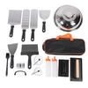 Набор из 17 инструментов для барбекю, лопатки из нержавеющей стали, кольца для жареных яиц, разделочная доска, бутылка для масла и т. д.