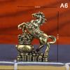 Винтажная статуэтка лошади из латуни Настольное украшение Декорация Креативное металлическое изделие Домашние украшения Статуэтка лошади по знаку зодиака Объемная