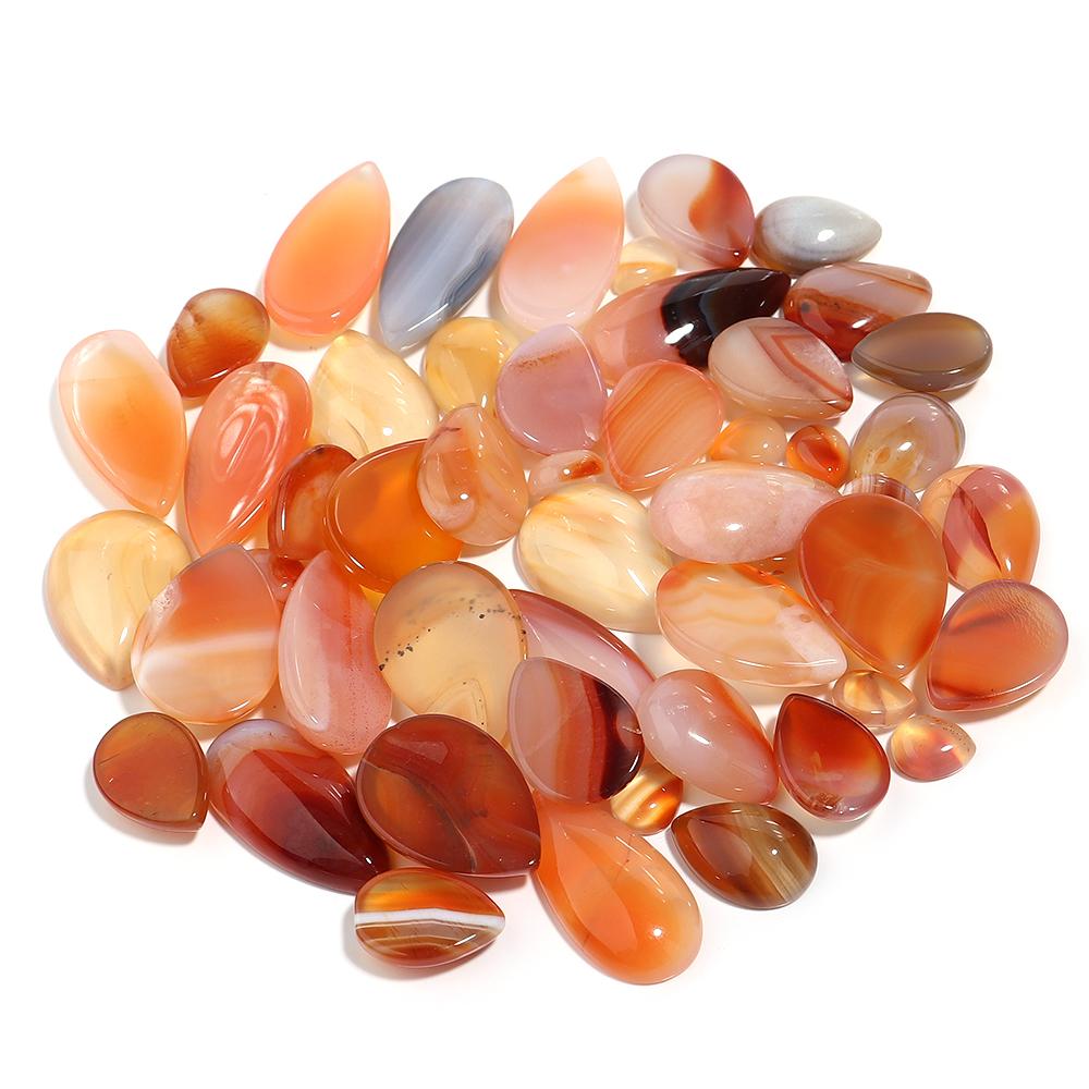 LOULEUR WaterDrop Natural Stone Cabochon For Jewelry Making Tiger Eye Amethyst Lapis Lazuli Agate Stone Beads for Handwork