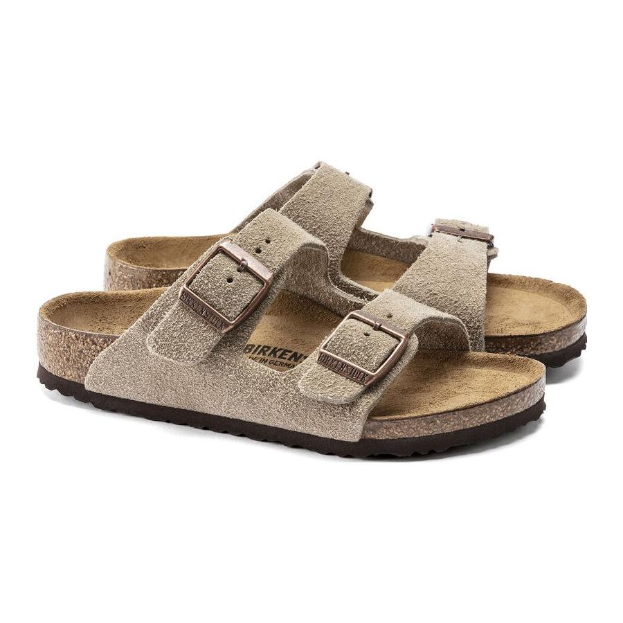 Birkenstock Удобные Круглый носок Универсальные Мягкая подошва Пряжка Нескользящие Детские тапочки Детские тапочки Серый Коричневый 1021704
