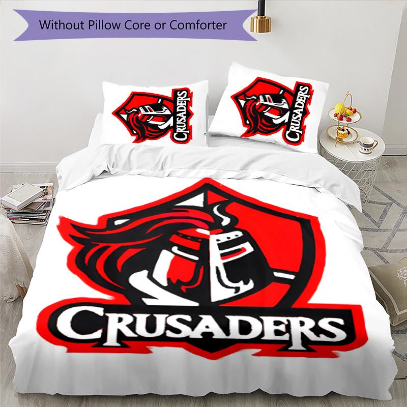 Crusader 3pcs Bedding Set Duvet Cover Closure Includes 1 Duvet Cover & 2 Pillowcases for All Seasons Bedroom Home Dorm Decor