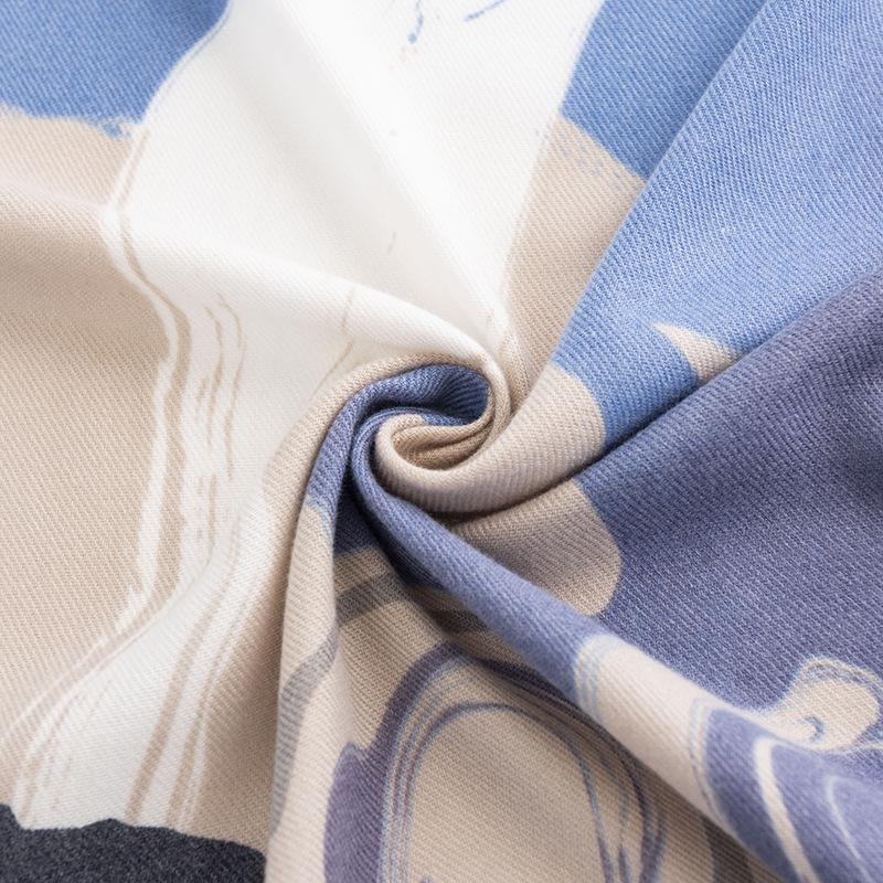 Fresh And Elegant Imitation Cashmere Scarf, Fashionable Commuting Color Blocking Neck Protection, Cold Resistant Scarf, High-End Feeling, Winter Warm