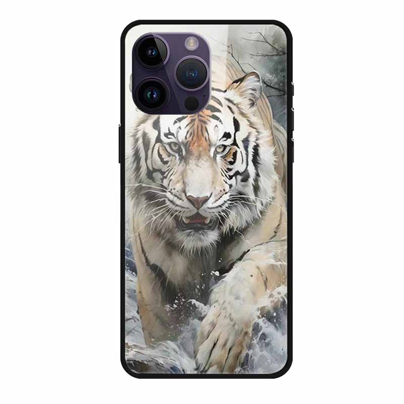 Закаленное Стекло Чехол Для iphone 15 Pro Max Чехол Жесткое Стекло Задняя Крышка Мягкий ТПУ Бампер Для iphone 16 Pro Max Чехол для Телефона 16Pro Max