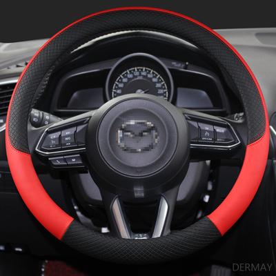 Чехол на руль DERMAY из ПУ кожи для спортивного автомобиля Mazda CX-3 CX-4 CX-5 CX-7 CX-9 Противоскользящий Funda Volante Автоаксессуары