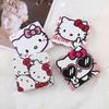 Портативное складное зеркало для макияжа Sanrio - Милый мультяшный ручной аксессуар для подкрашивания