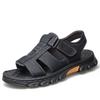 Summer Black Leather Sandals For Men Comfortable Platform Sandals Man Outdoor Beach Shoes Men's Sports Sandals Sandalias Hombre