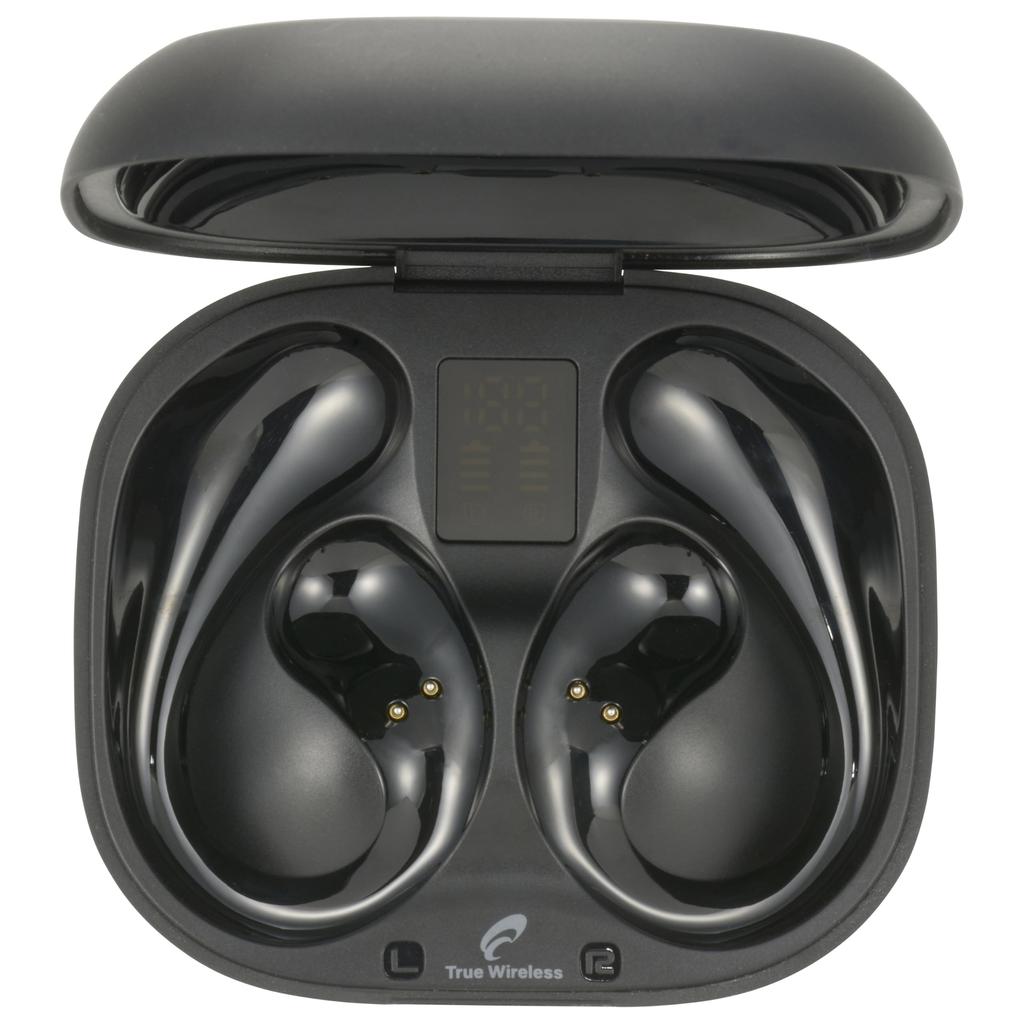 OHM AudioComm Bluetooth Wireless Bone Air No Ear Black OHM Electric Earphones, Conduction, Conduction, Ear-Hook, Blocking, Built-in Microphone,