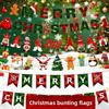 Christmas Decorations, Flags, Bunting Shopping Malls, Store Theme Activities, Flag-hanging Pendants, Atmosphere, Background Scene Arrangement