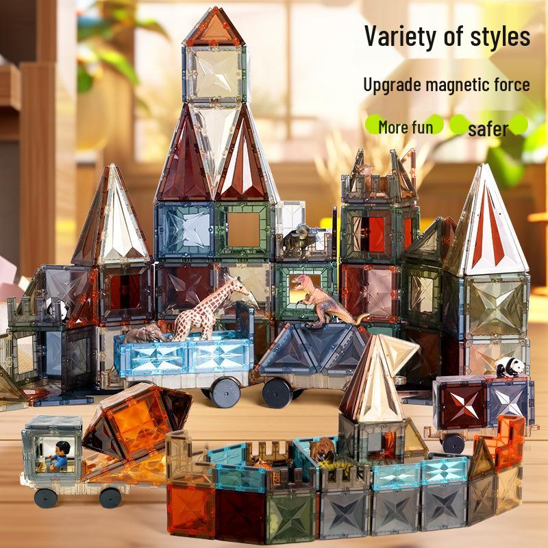 Магнитные плитки для окон «Изумруд»: Образовательные строительные блоки для детей