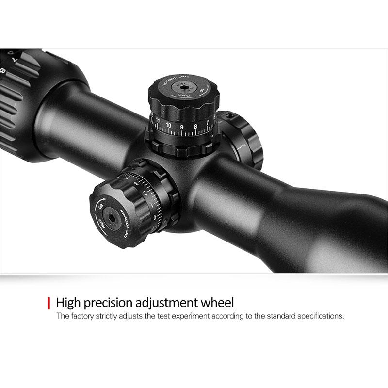 FIRE WOLF 4,5-14X42 охотничий прицел со скошенной кромкой, двойной крест, красный и зеленый фокус, тактический оптический прицел для охоты