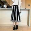 Вязаная юбка средней длины для женщин, осенне-зимняя тонкая и универсальная шерстяная юбка трапециевидной формы средней длины с высокой талией, женские топы