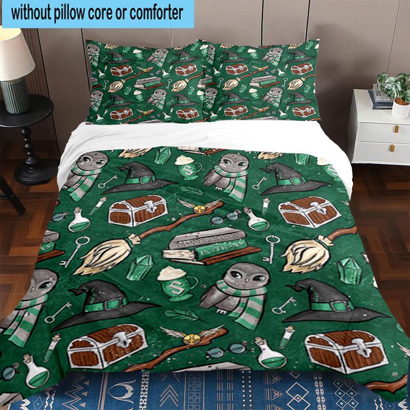 1PC Magical School Adventure 3pcs Bedding,Including 1pc Duvet Cover And 2pcs Pillowcases Perfect for Christmas,Ideal for Bedroom, Dormitory