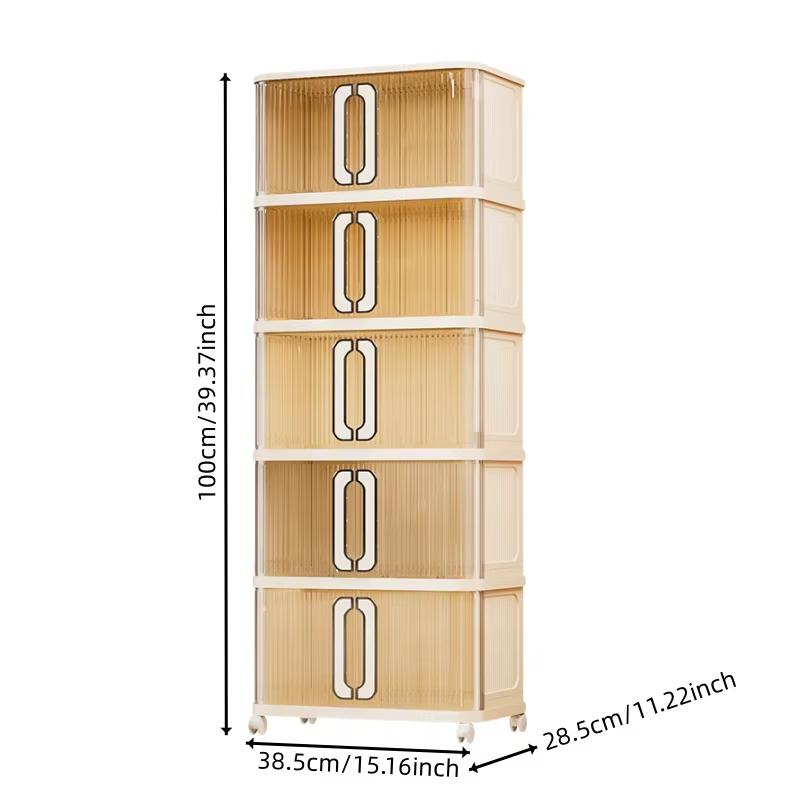 1 складной пластиковый шкаф для хранения вещей, шкаф для игрушек и закусок, вместительный двухдверный ящик для хранения, многослойный шкаф для хранения вещей