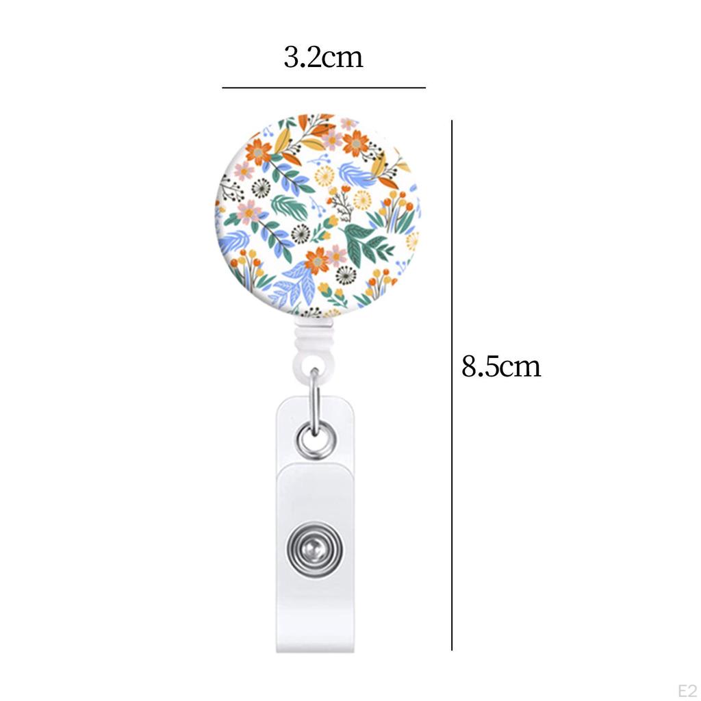 Выдвижной держатель для бейджа для медсестры, катушкодержатель для удостоверения личности, зажим для имени, универсальный милый с поворотным механизмом типа «крокодил»