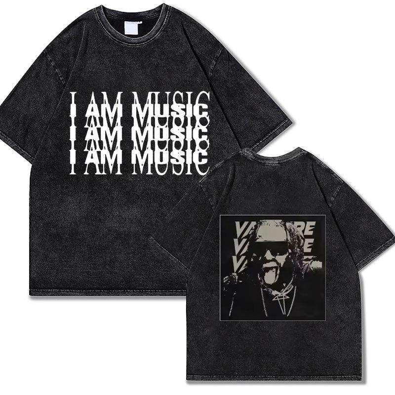 Washed Playboi Carti I Am Music Logo T Shirts Men'S Women'S
