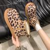 Леопардовый женский меховой ботинок на платформе, зимние зимние туфли на плоской подошве, замшевая плюшевая хлопковая обувь, бренд 2025 года, тренд, теплые, повседневные, удобные, Botas Mujer
