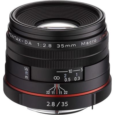 Pentax HD 35mm Macro Limited Black Стандартный Прайм-объектив Макро Объектив Limited с обработанным алюминиевым изображением HD и Легкий K Серии Зеркальные камеры