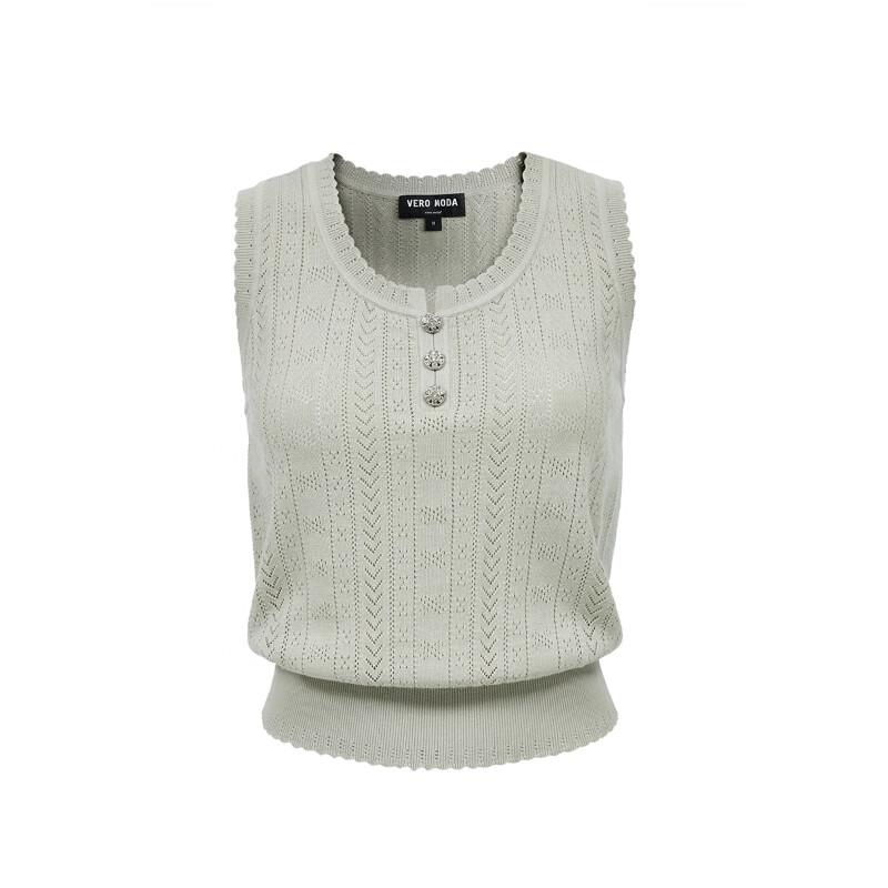 VEROMODA 2025 Autumn Wavy Edge Sleeveless Knit Vest