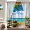 Окно Снаружи Лес Мост Весенний Пейзаж Креативность Занавеска для Душа Дзен Камень Дерево Здание Пейзаж Тканевые Шторы С Хо