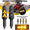 2X LED Motorcycle Turn Signals Indicator Amber Blinker Light Universal Flowing