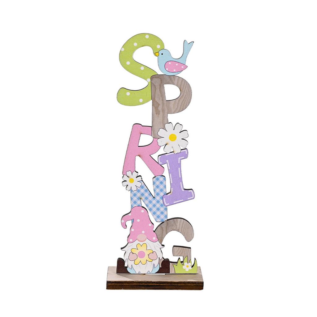 Easter Decorations Easter Wood Printing Ornaments Easter Atmosphere Layout