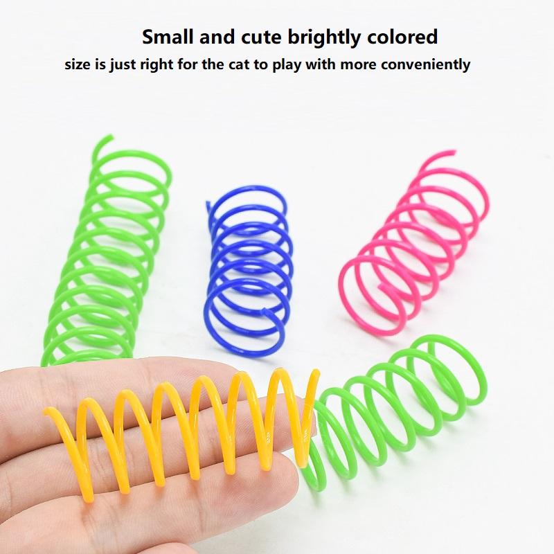 4 шт. Игрушки для кошек Широкие Прочные Толстостенные Игрушка-пружинка для котят и кошек Разноцветные пружинки Игрушка для кошек Спиральные пружины WMJGW02