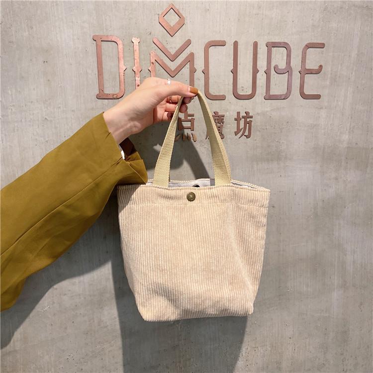 Шикарная вельветовая сумка-тоут для женщин, мягкая хлопковая ткань, винтажный стиль