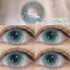 2pcs Colored Contact Lens Yearly Blue Green Dia:14.5MM Myopia Lenses Prescription Soft Lens Grade Eye Makeup Cosplay Contact Lens Big Doll Eye