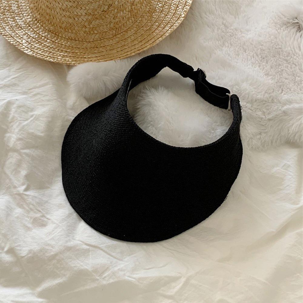 Wide Brim Summer Visors Hat Anti-UV Empty Top Hat Foldable Sun Hat for Travel Outdoor Beach