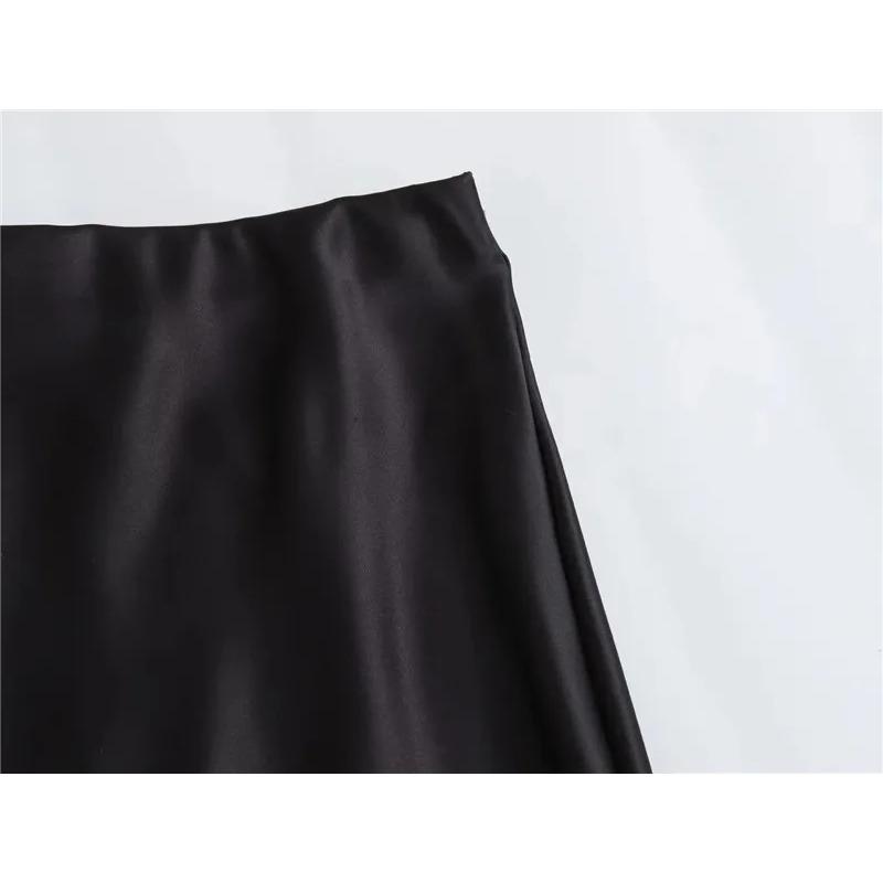1 шт. атласная юбка женская с высокой талией элегантные длинные юбки для женщин модная летняя юбка миди офисные женские юбки