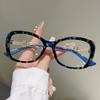 Oval Optical Frames Women New Fashion Patchwork Rim Brand Design Glasses Trendy Vintage Blue Light Blocking Eyeglasses