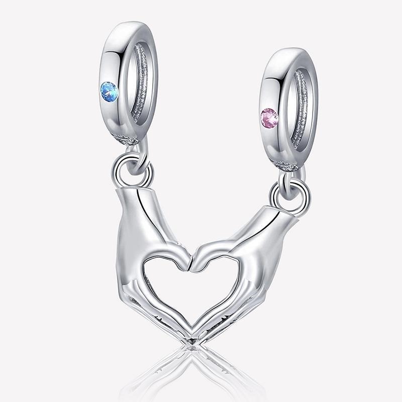 Подходят для оригинальных браслетов Pandora Цветок Семья Розовый Торт Звезда Любовь Сердце Серия Медные Шармы Бусины Сделай сам Ювелирный Подарок на День Рождения