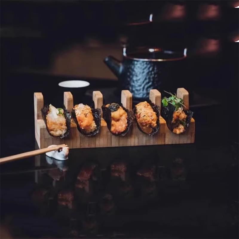 Японская стойка для суши, деревянная подставка для закусок тако, деревянная тарелка, кухонная подставка, сашими, суши, лодка для ресторана, отеля, дома