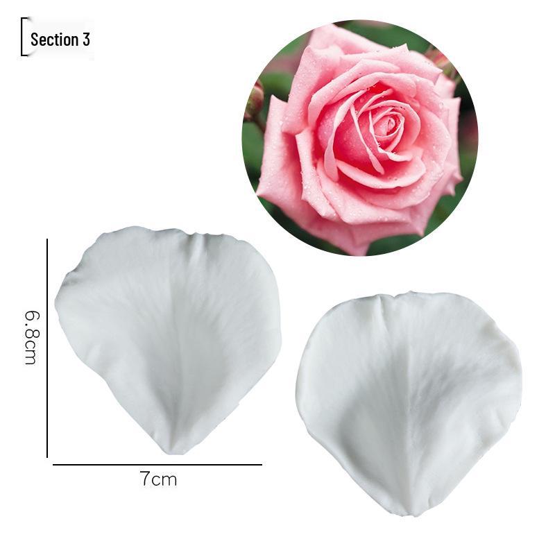 Силиконовая форма для мастики - Набор лепестков и листьев, пищевая, для тиснения на дереве и цветах.