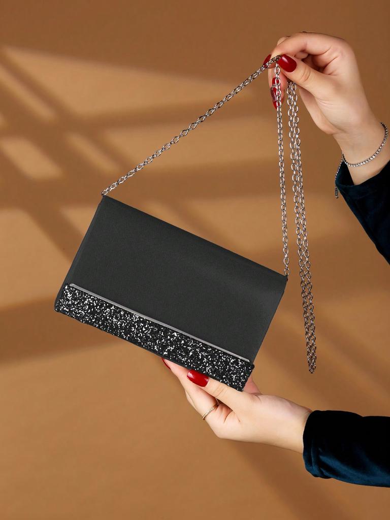 Trendy Evening Bag For Party Wedding Banquet Gift Women Chain  Crossbody Shoulder Bags Glitter Rhinestone Clutch Envelope Bags